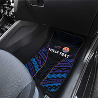Personalised Tahiti Triathlon Polynesian Pattern Car Mats