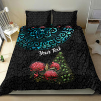 Personalized New Zealand Christmas Bedding Set Maori Santa Pikorua and Pohutukawa Meri Kirihimete LT03 - Polynesian Pride