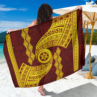 Tonga High School Sarong Traditional Ngatu and Polynesian Pattern LT03 One Size 44 x 66 inches Yellow - Polynesian Pride
