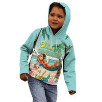 Aloha Hawaii It's 5 o'clock Somewhere Kid Hoodie Chill Parrot on Beach with Tropical Plants LT03 - Polynesian Pride