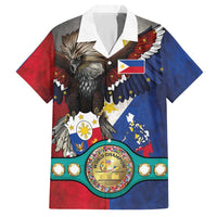 Custom Philippines World Champion Boxing Hawaiian Shirt Eagle-Grunge Design - Polynesian Pride