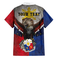 Custom Philippines World Champion Boxing Hawaiian Shirt Eagle-Grunge Design - Polynesian Pride