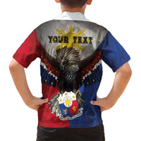 Custom Philippines World Champion Boxing Kid Hawaiian Shirt Eagle-Grunge Design - Polynesian Pride