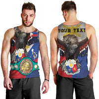 Custom Philippines World Champion Boxing Men Tank Top Eagle-Grunge Design - Polynesian Pride