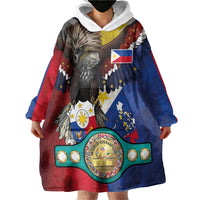 Custom Philippines World Champion Boxing Wearable Blanket Hoodie Eagle-Grunge Design LT03 - Polynesian Pride