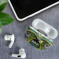 Cook Islands Rugby League AirPods Case Avaiki Tatau Tribal Motifs Black Color - Polynesian Pride