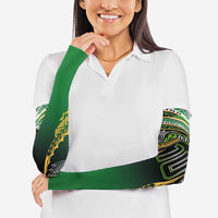 Custom Cook Islands Rugby League Arm Sleeves Avaiki Tatau Tribal Motifs Black Color - Polynesian Pride