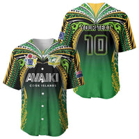 Custom Cook Islands Rugby League Baseball Jersey Avaiki Tatau Tribal Motifs Black Color - Polynesian Pride
