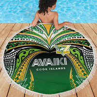 Cook Islands Rugby League Beach Blanket Avaiki Tatau Tribal Motifs Black Color - Polynesian Pride
