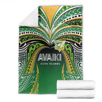Cook Islands Rugby League Blanket Avaiki Tatau Tribal Motifs Black Color - Polynesian Pride