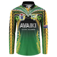 Custom Cook Islands Rugby League Button Sweatshirt Avaiki Tatau Tribal Motifs Black Color - Polynesian Pride