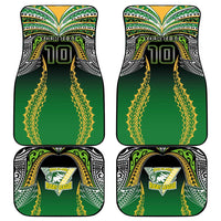 Custom Cook Islands Rugby League Car Mats Avaiki Tatau Tribal Motifs Black Color - Polynesian Pride