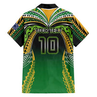 Custom Cook Islands Rugby League Family Matching Long Sleeve Bodycon Dress and Hawaiian Shirt Avaiki Tatau Tribal Motifs Black Color LT03 - Polynesian Pride