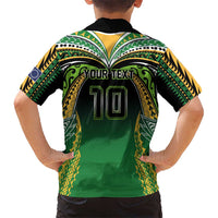 Custom Cook Islands Rugby League Family Matching Mermaid Dress and Hawaiian Shirt Avaiki Tatau Tribal Motifs Black Color LT03 - Polynesian Pride