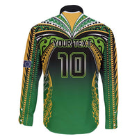 Custom Cook Islands Rugby League Family Matching Puletasi and Hawaiian Shirt Avaiki Tatau Tribal Motifs Black Color - Polynesian Pride