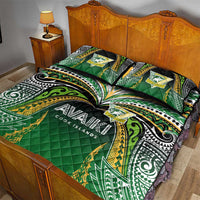 Cook Islands Rugby League Quilt Bed Set Avaiki Tatau Tribal Motifs Black Color - Polynesian Pride