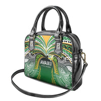 Cook Islands Rugby League Shoulder Handbag Avaiki Tatau Tribal Motifs Black Color - Polynesian Pride
