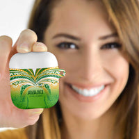 Cook Islands Rugby League AirPods Case Avaiki Tatau Tribal Motifs White Color - Polynesian Pride