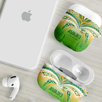Cook Islands Rugby League AirPods Case Avaiki Tatau Tribal Motifs White Color - Polynesian Pride