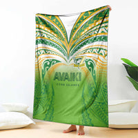 Cook Islands Rugby League Blanket Avaiki Tatau Tribal Motifs White Color - Polynesian Pride
