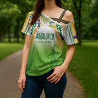 Custom Cook Islands Rugby League Cross Shoulder Shirt Avaiki Tatau Tribal Motifs White Color - Polynesian Pride