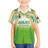 Custom Cook Islands Rugby League Family Matching Puletasi and Hawaiian Shirt Avaiki Tatau Tribal Motifs White Color - Polynesian Pride