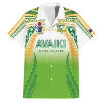 Custom Cook Islands Rugby League Family Matching Tank Maxi Dress and Hawaiian Shirt Avaiki Tatau Tribal Motifs White Color - Polynesian Pride