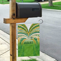 Cook Islands Rugby League Garden Flag Avaiki Tatau Tribal Motifs White Color - Polynesian Pride