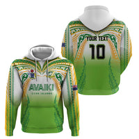 Custom Cook Islands Rugby League Zip Hoodie Avaiki Tatau Tribal Motifs White Color - Polynesian Pride