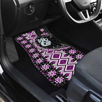 Purple Taniko Motif Aotearoa Manaia and Silver Fern Car Mats