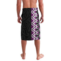 Purple Taniko Motif Aotearoa Manaia and Silver Fern Lavalava