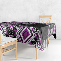 Purple Taniko Motif Aotearoa Manaia and Silver Fern Tablecloth