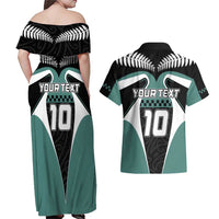 Custom New Zealand Bicycle 2025 Couples Matching Off Shoulder Maxi Dress and Hawaiian Shirt