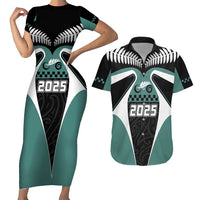 Custom New Zealand Bicycle 2025 Couples Matching Short Sleeve Bodycon Dress and Hawaiian Shirt