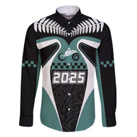 Custom New Zealand Bicycle 2025 Family Matching Off The Shoulder Long Sleeve Dress and Hawaiian Shirt