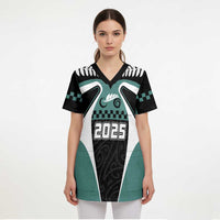 Custom New Zealand Bicycle 2025 Scrub Top - Polynesian Pride