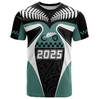 Custom New Zealand Bicycle 2025 T Shirt LT03 Black-Teal - Polynesian Pride