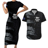 Custom New Zealand Football-Towards World Cup 2026 Couples Matching Short Sleeve Bodycon Dress and Hawaiian Shirt