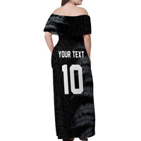 Custom New Zealand Football-Towards World Cup 2026 Off Shoulder Maxi Dress