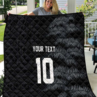 Custom New Zealand Football-Towards World Cup 2026 Quilt LT03 Black - Polynesian Pride