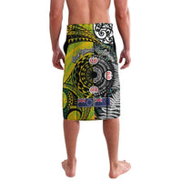 New Zealand and Cook Islands Together Lavalava Tatau Art Tribal Pattern-Maori Tattoo with Fern and Paua Shell