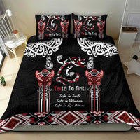 Aotearoa Toitu Te Tiriti-Maori Taniwha Bedding Set Toitu Te Whenua Toitu Te Reo Maori