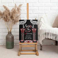 Aotearoa Toitu Te Tiriti-Maori Taniwha Canvas Wall Art Toitu Te Whenua Toitu Te Reo Maori