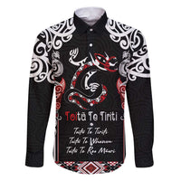 Aotearoa Toitu Te Tiriti-Maori Taniwha Family Matching Puletasi and Hawaiian Shirt Toitu Te Whenua Toitu Te Reo Maori