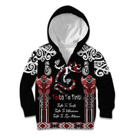 Aotearoa Toitu Te Tiriti-Maori Taniwha Kid Hoodie Toitu Te Whenua Toitu Te Reo Maori
