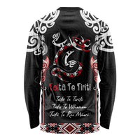 Aotearoa Toitu Te Tiriti-Maori Taniwha Long Sleeve Shirt Toitu Te Whenua Toitu Te Reo Maori