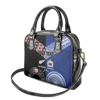 Personalised Aotearoa and Samoa Together Shoulder Handbag Tatau Art Tattoos-Taniko and Tukutuku with Maori Pattern LT03 - Polynesian Pride