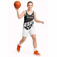 Custom NZ Rugby Basketball Jersey Koru and Silver Fern Sporty Style LT03 - Polynesian Pride