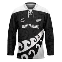 Custom NZ Rugby Hockey Jersey Koru and Silver Fern Sporty Style