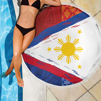 Philippines National Flag Day Beach Blanket Polynesian and Yakan Tattoo Brush Style